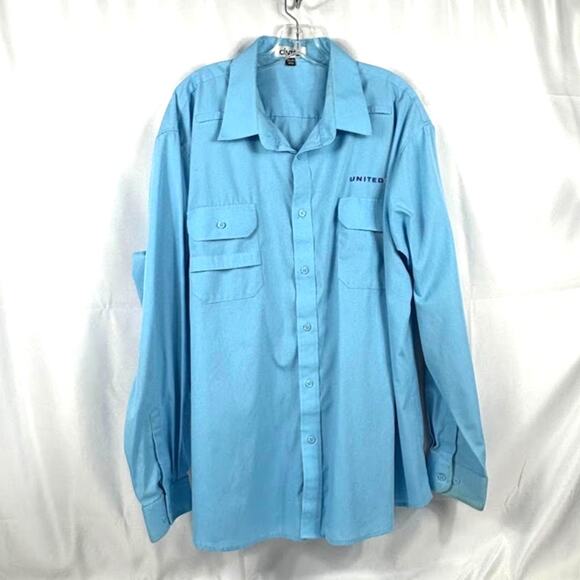 United Airlines Uniform Shirt XXL 2XL Long Sleeve CIntas - Picture 1 of 8
